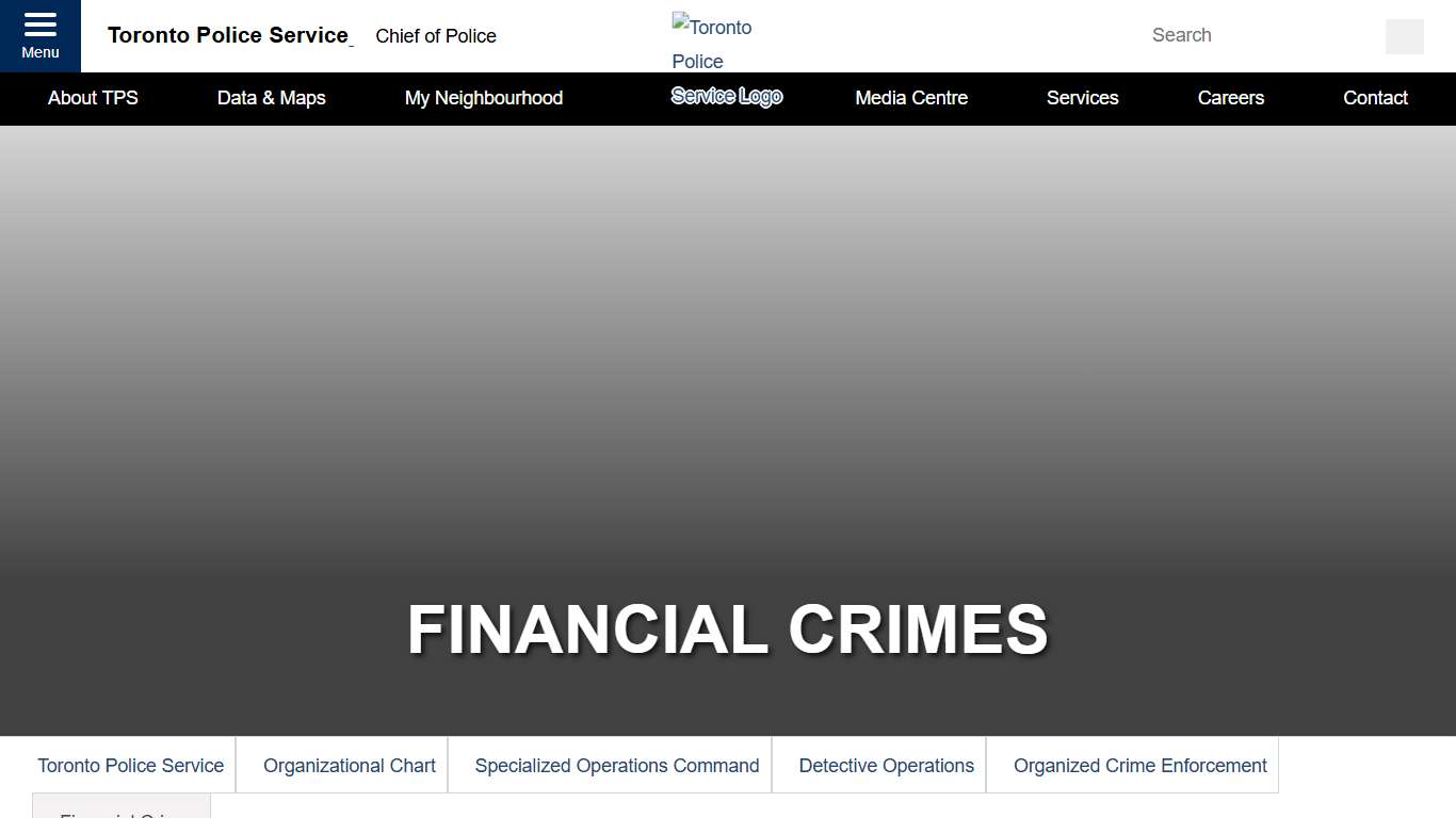 Financial Crimes- Toronto Police Service