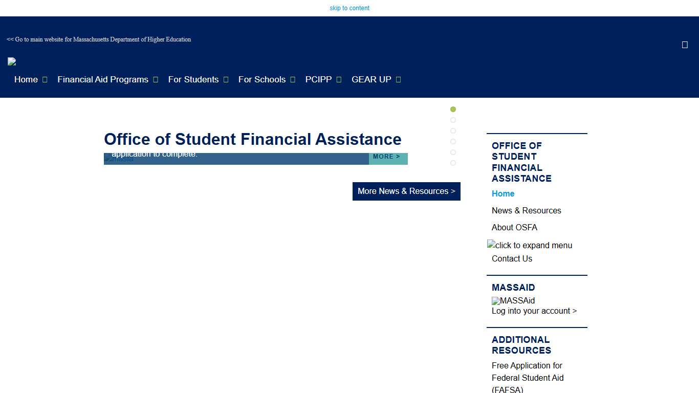 Office of Student Financial Assistance / Massachusetts Department of Higher Education